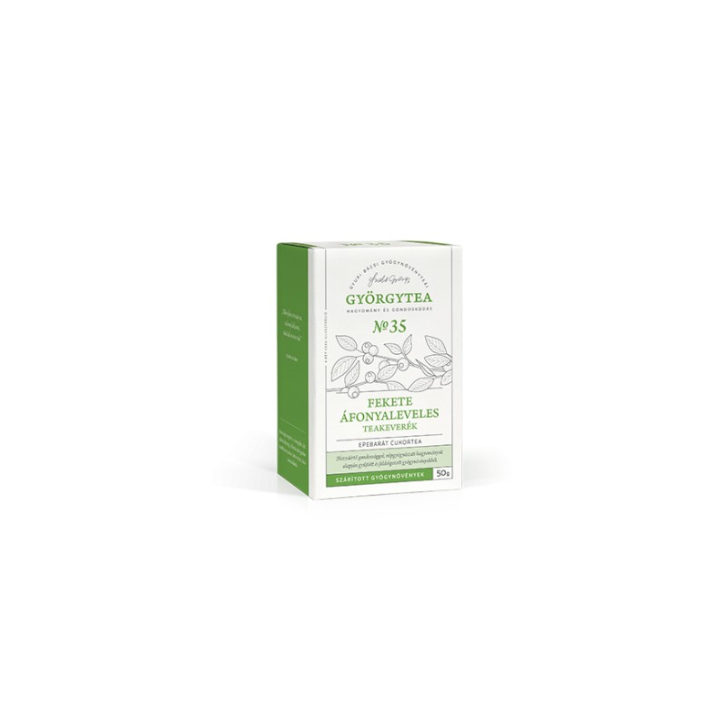 GYORGYTEA Nr.35. Fekete áfonyaleveles teakeverék (Epebarát cukortea) 100g