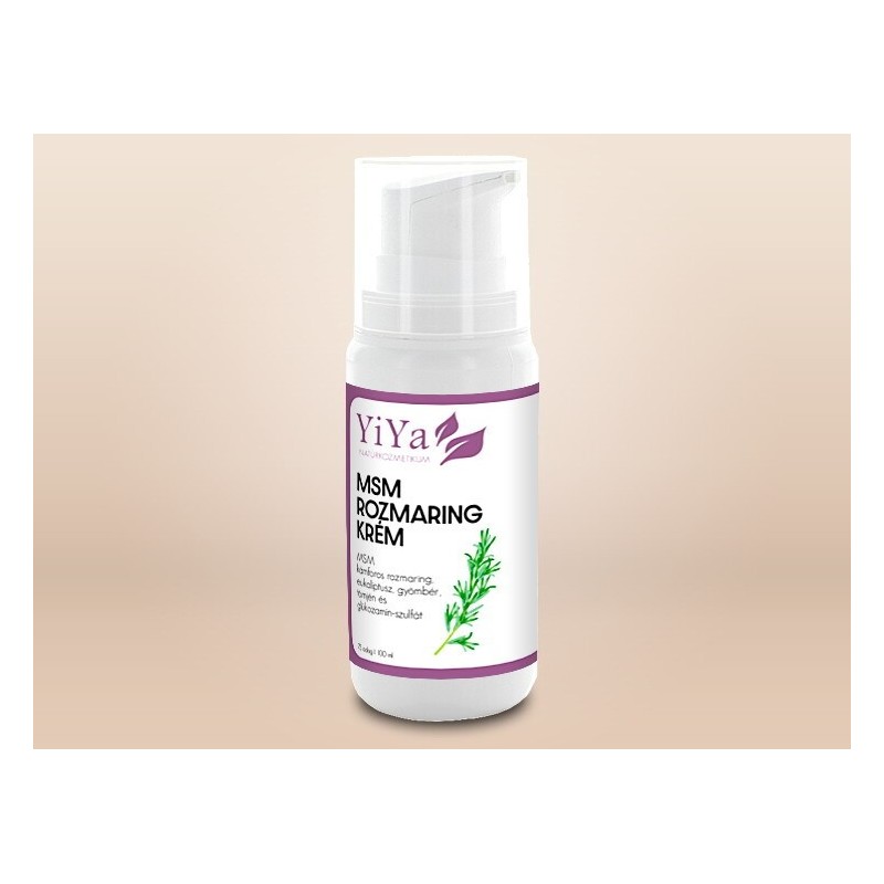 YiYa MSM & Rozmaring 100% natúrkrém, 100 ml - izomfájdalmak  izületi gyulladások kiegészítő kezelésére