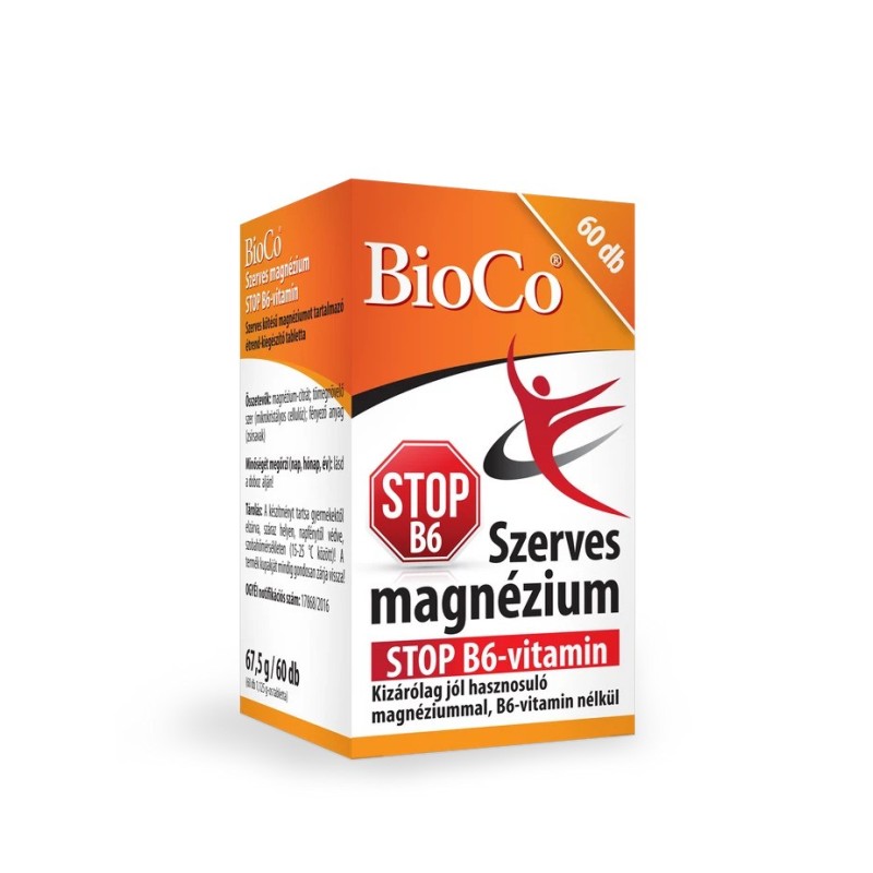 BioCo Szerves Magnezium Stop B6-vitamin -60db