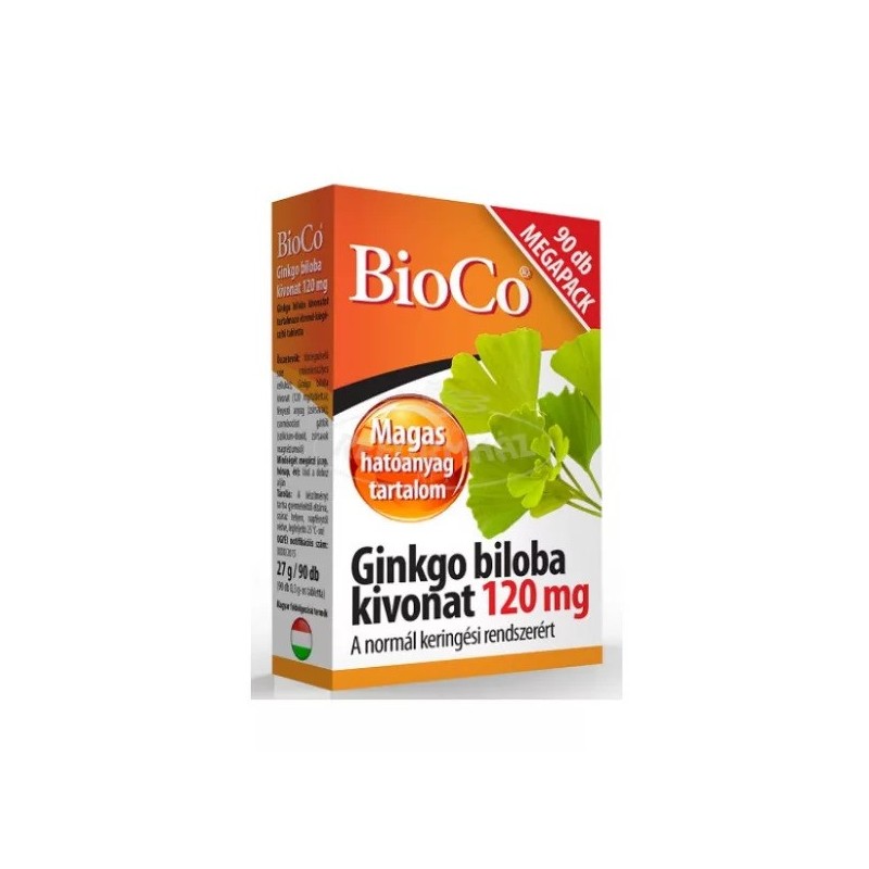 BioCo Ginkgo Biloba kivonat 120mg tabletta MEGAPACK -90db.