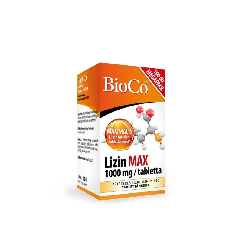 BioCo Lisine MAX 1000 mg MEGAPACK -100buc
