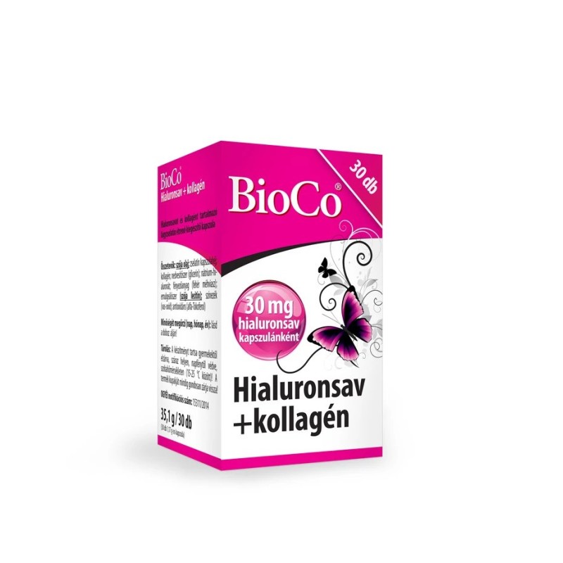 BioCo Hialuronsav+Kollagén lágyzselatin kapszula -30db