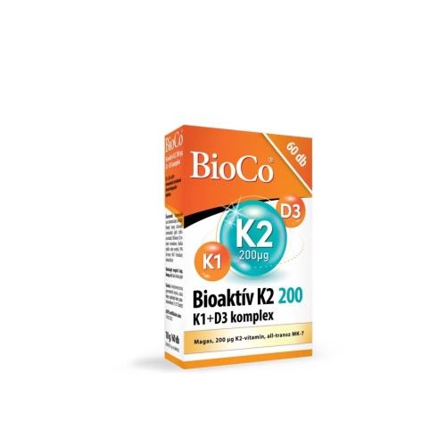BioCo Bioactive K2 200 micrograme complex K1+D3 -60buc