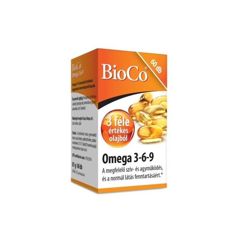 BioCo Omega 3-6-9 lágyzselatin kapszula 60db.