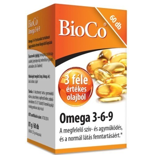 BioCo Omega 3-6-9 lágyzselatin kapszula 60db.