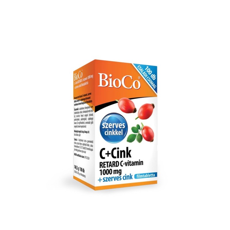 BioCo C+Cink retard c-vitamin 1000mg családi csomag-100db.