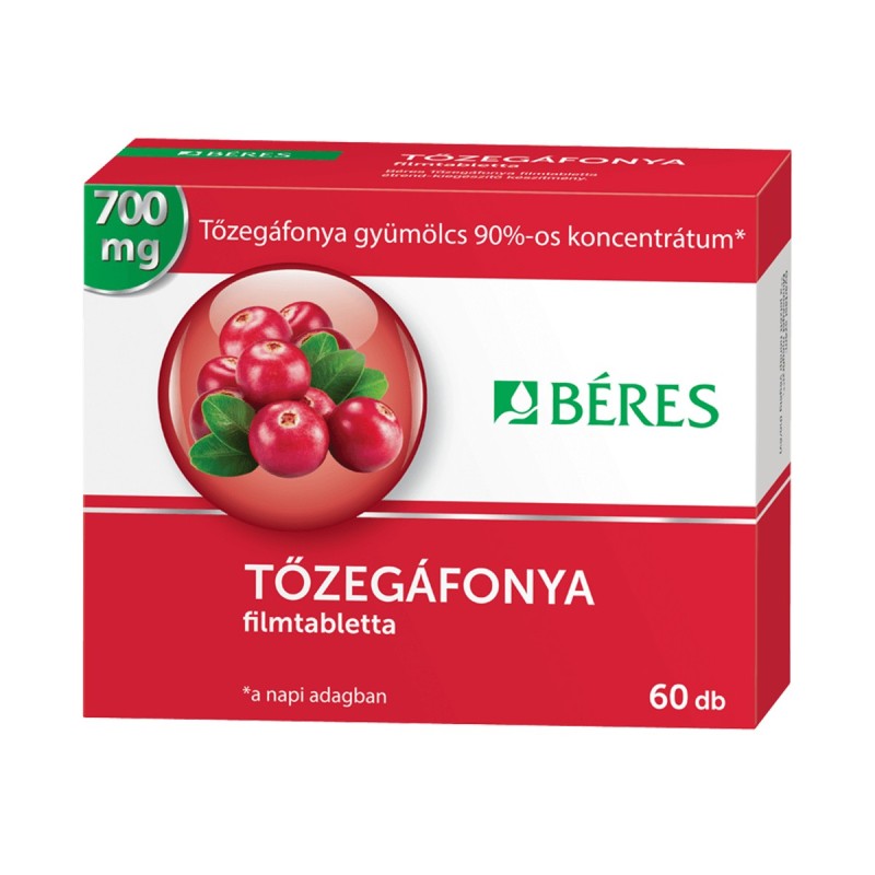 BÉRES, Cranberry (Áfonya), 700 mg, 60 filmtabletta