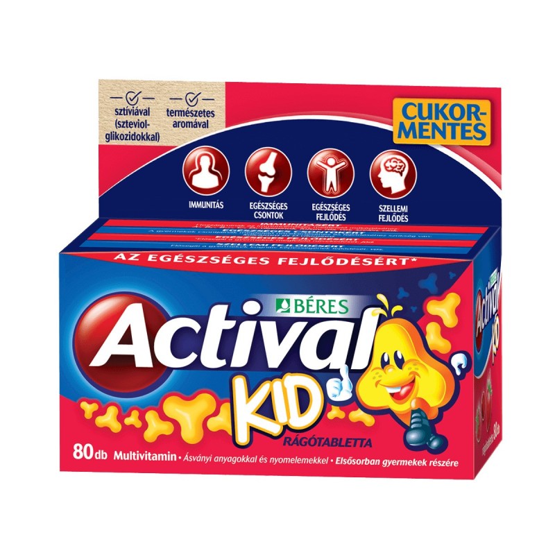 BERES Actival Kid masticabila fara zahar -80buc.