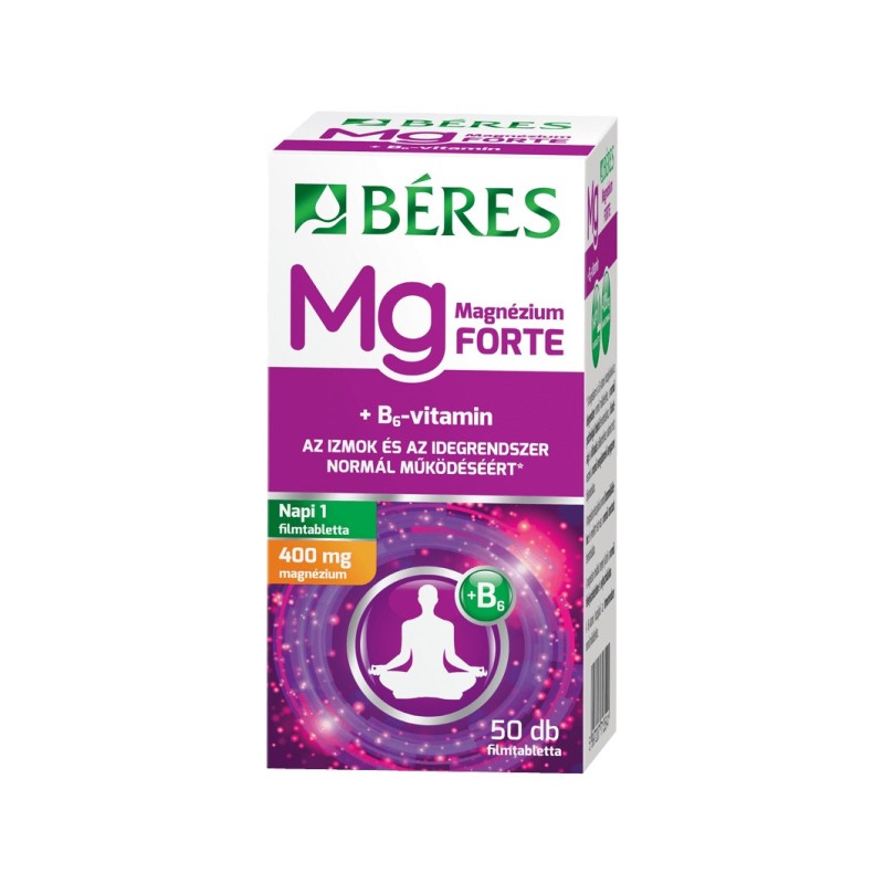BERES Magneziu 400mg+B6 forte comprimat filmat-50buc.