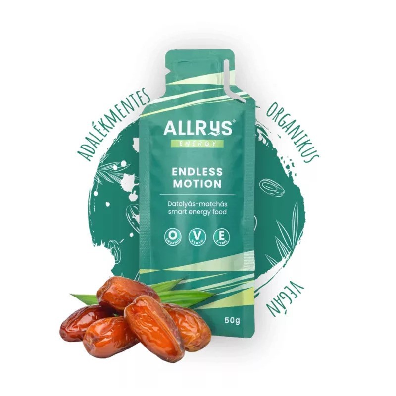 Allrys ENDLESS MOTION – cu matcha si curmale, 50g.x10buc.