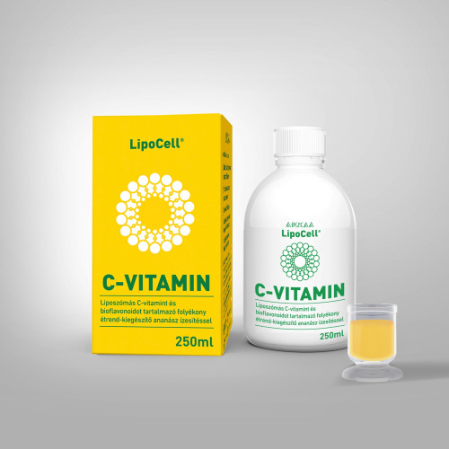 Vitamina C LIPOZOMALA cu gust de ananas, LIPOCELL, Hymato – 250 ml