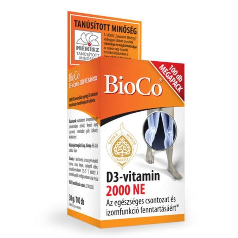 BioCo D3 vitamin 2000 NE x 100 db, Vegetáriánus