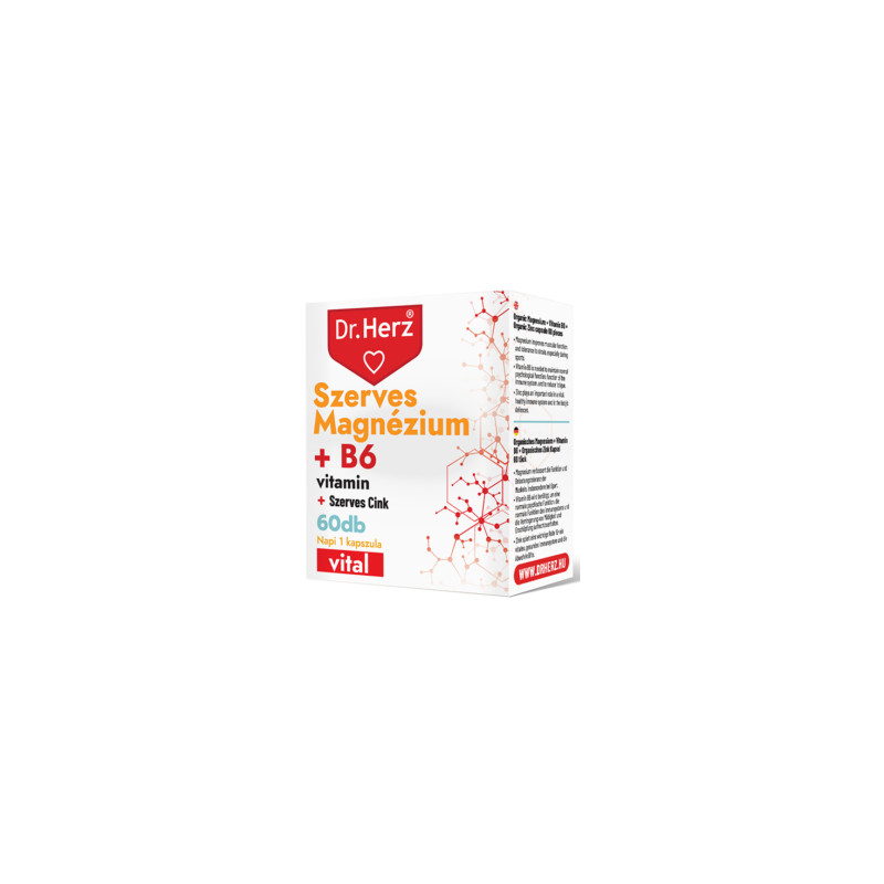 Dr.Herz Organic Magneziu+B6+ Zinc Organic Capsule -60buc