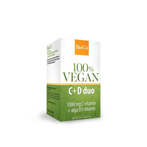 BioCo C + D Duo 100% Vegan, 1000 mg cu 2000 UI -90buc.