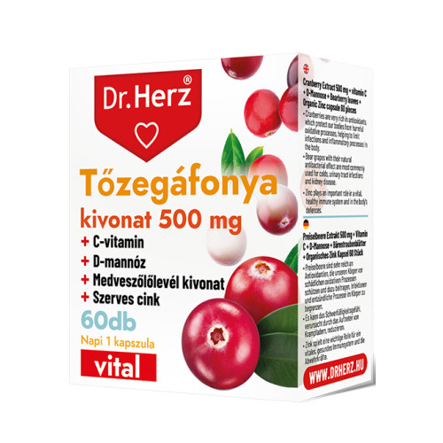Dr. Herz Tőzegáfonya kivonat 500 mg -60db kapszula
