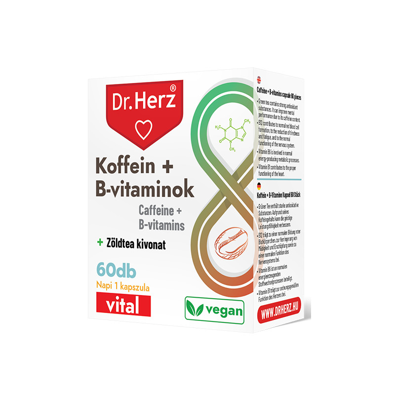 DR Herz Koffein + B-vitaminok -60db kapszula