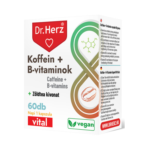 DR Herz Koffein + B-vitaminok -60db kapszula