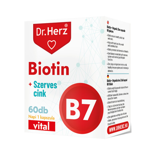 DR Herz Biotin + Szerves Cink kapszula -60db.
