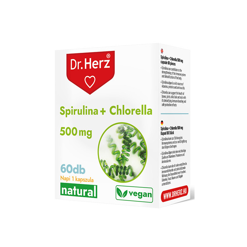 Dr Herz Spirulina + Chlorella kapszula -60db.