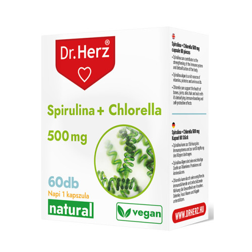 Dr. Herz Spirulina + Chlorella capsule -60buc.