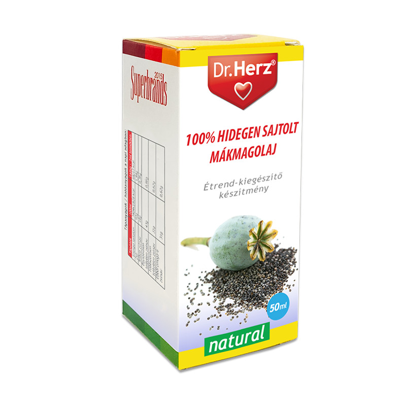 Dr. Herz Mákmagolaj 100% hidegen sajtolt -50ml