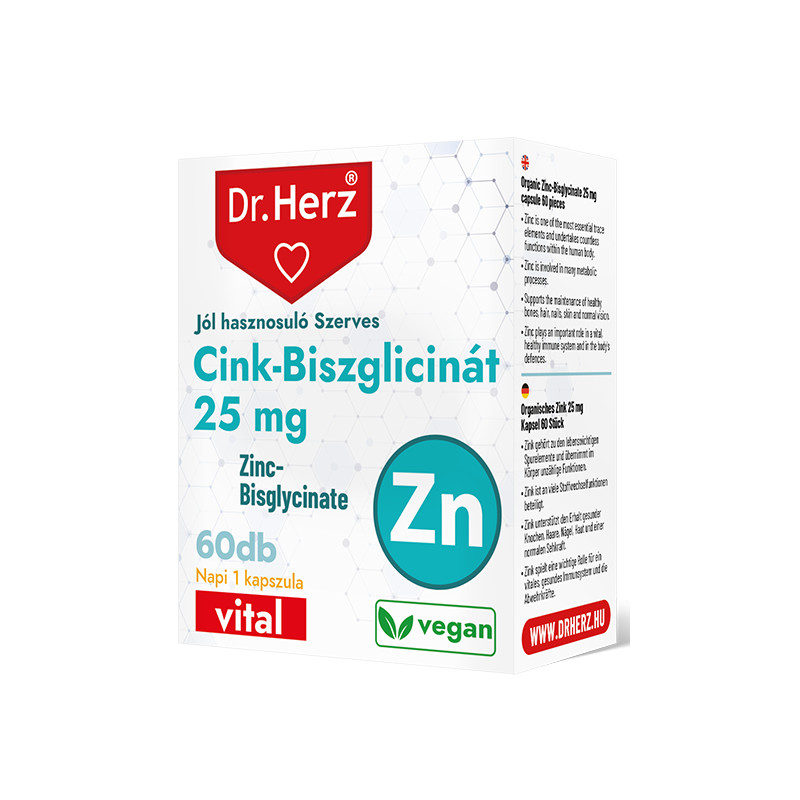 DR Herz Cink-Biszglicinát 25 mg -60db kapszula