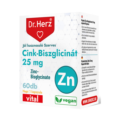 DR Herz Cink-Biszglicinát 25 mg -60db kapszula