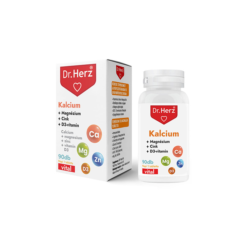 Dr. Herz Calciu + Magneziu + Zinc + D3 -90capsule