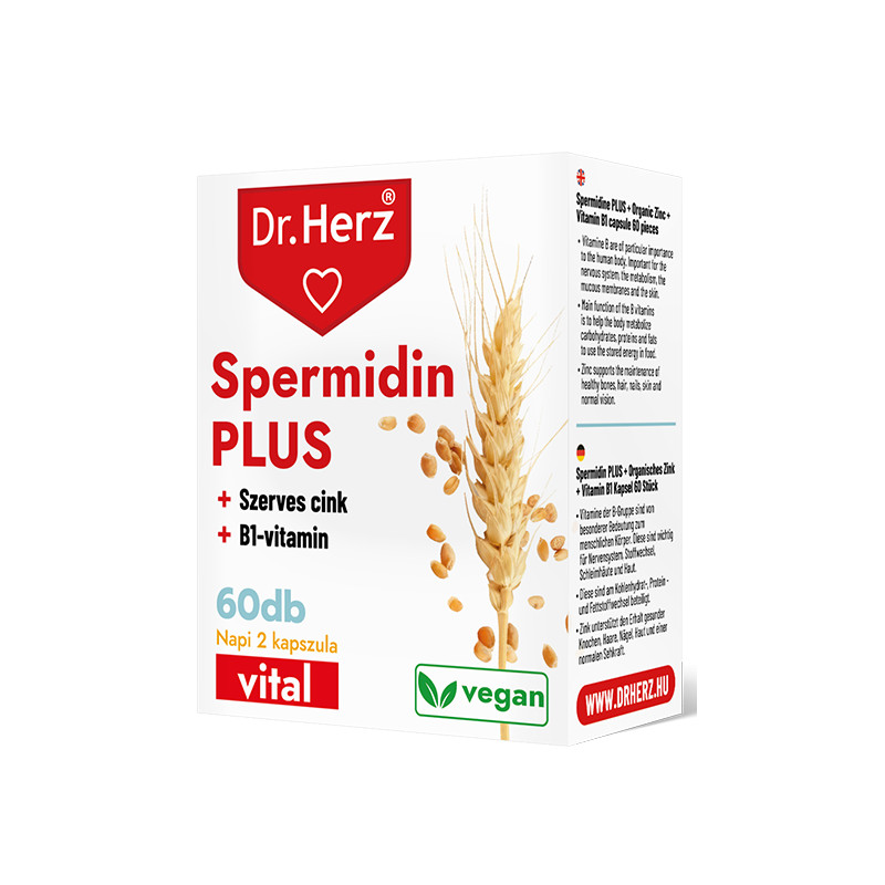 Dr. Herz Spermidină + Vitamina B1 + Zinc organic –60capsule