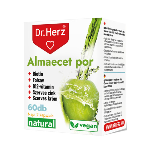 Dr. Herz Pudră de Oțet de Mere + Biotină + Acid folic –60capsul