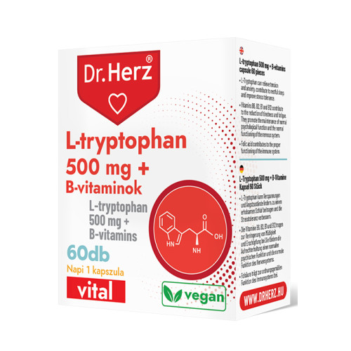 DR Herz L-tryptophan 500mg + B-vitaminok -60kapszula
