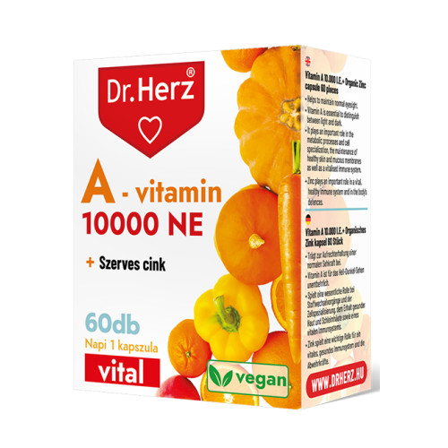 Dr. Herz A-vitamin 10000 NE + Szerves Cink -60kapszula