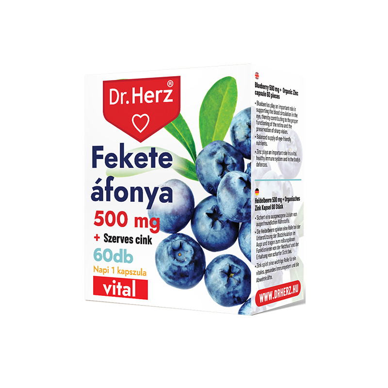Dr. Herz Afine negre 500 mg + Zinc organic –60capsule