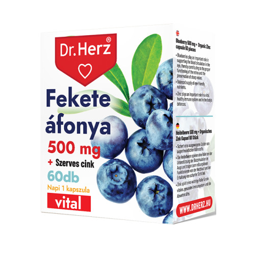 Dr. Herz Afine negre 500 mg + Zinc organic –60capsule