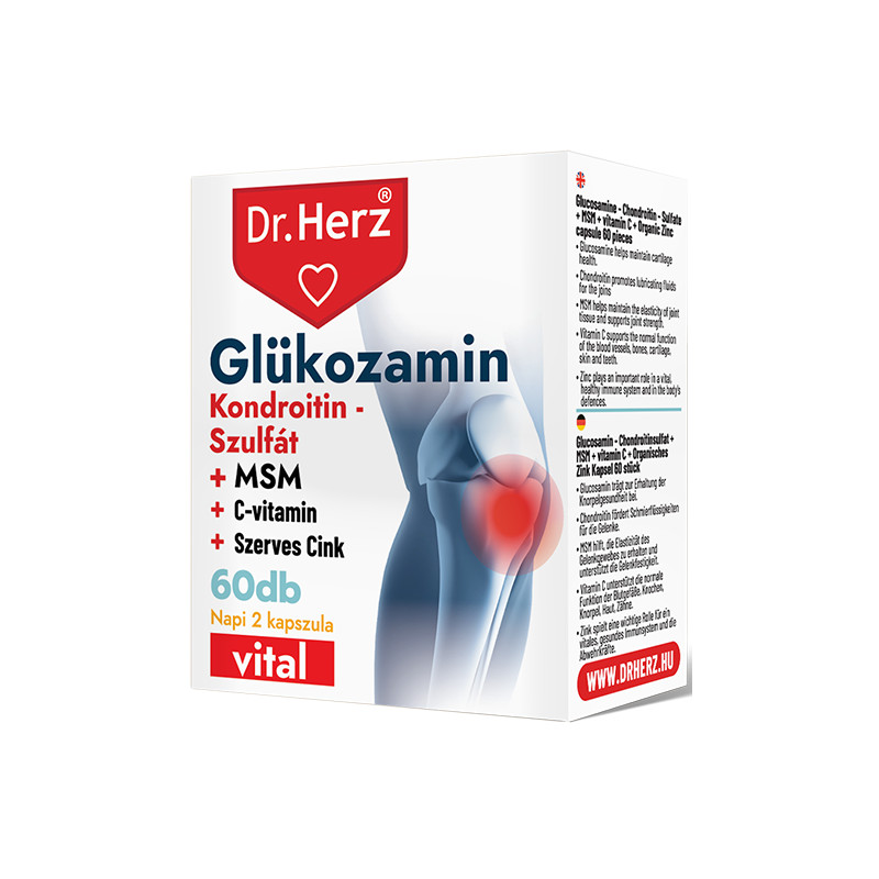Dr. Herz Glükozamin+Kondroitin-szulfát+MSM -60kapszula