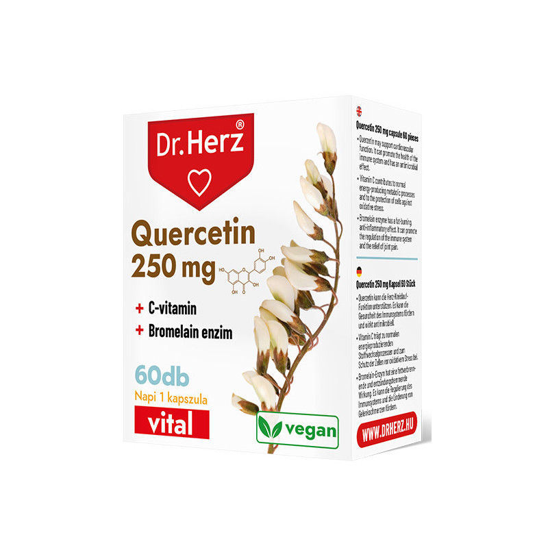 Dr.Herz Quercetin 250 mg+C-vitamin+Bromelain enzim -60kapszula