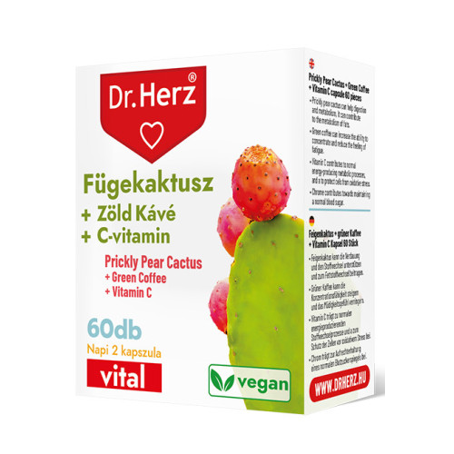 Dr.Herz Fügekaktusz + Zöld kávé + C-vitamin -60kapszula