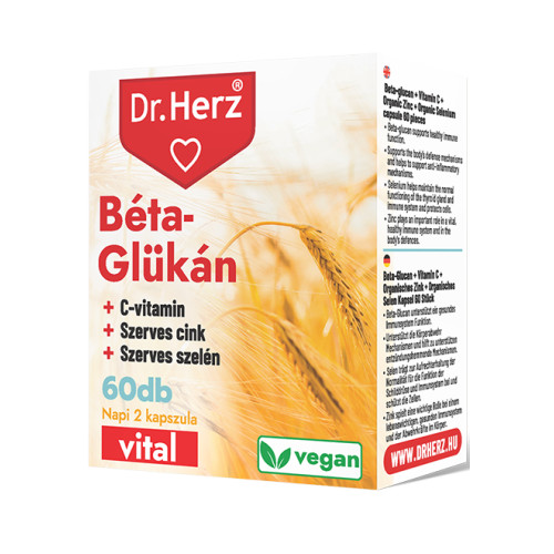 Dr. Herz Beta-Glucan + Zinc organic, Seleniu + Vitamina C –60capsule vegane