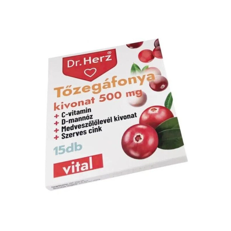 Dr. Herz Tőzegáfonya kivonat 500mg-15kapszula