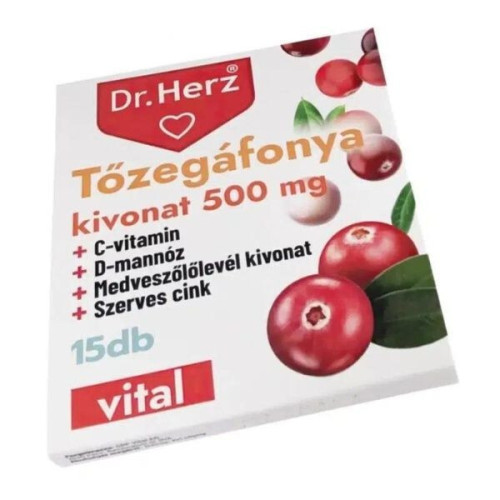 Dr. Herz Tőzegáfonya kivonat 500mg-15kapszula