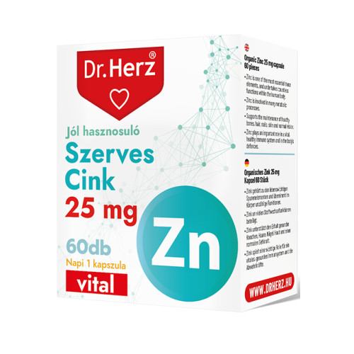 Dr. Herz Zinc Organic 25 mg –60capsule
