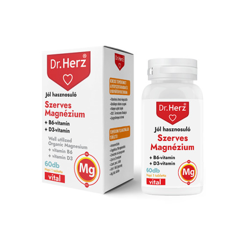 Dr. Herz Magneziu Organic + B6 + D3 –60capsule