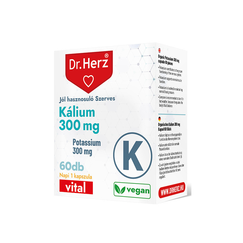 DR Herz Szerves Kálium 300 mg -60kapszula