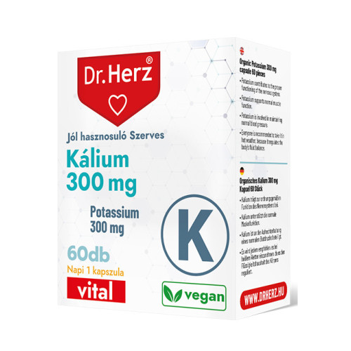 Dr. Herz Potasiu Organic 300 mg –60capsule