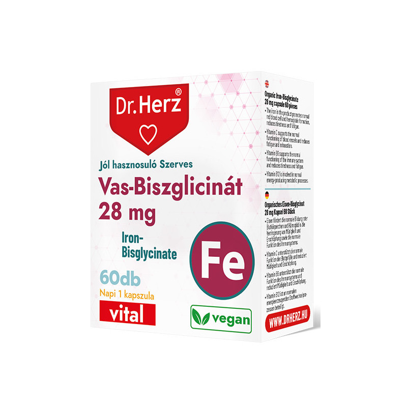 DR Herz Vas-biszglicinát 28 mg -60kapszula