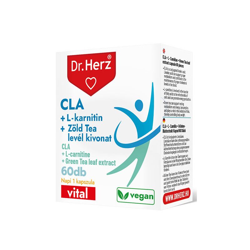 Dr. Herz CLA + L-carnitin + Extract de ceai verde –60capsule