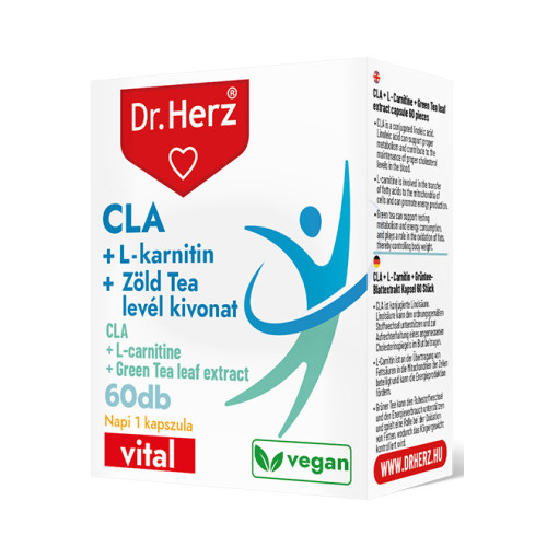 Dr. Herz CLA + L-carnitin + Extract de ceai verde –60capsule