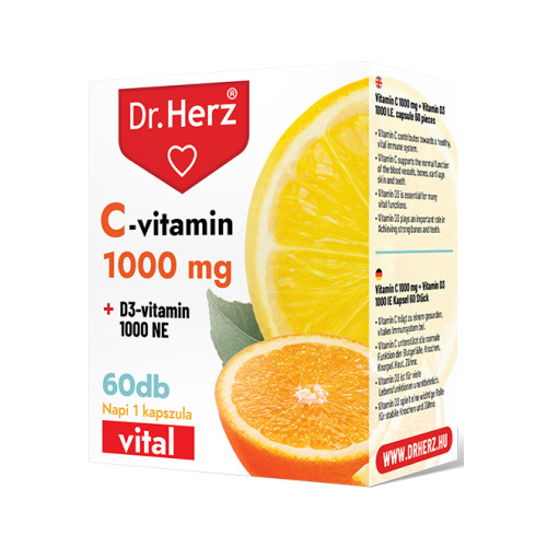 Dr. Herz Vitamina C 1000 mg + Vitamina D3 1000 UI –60capsule