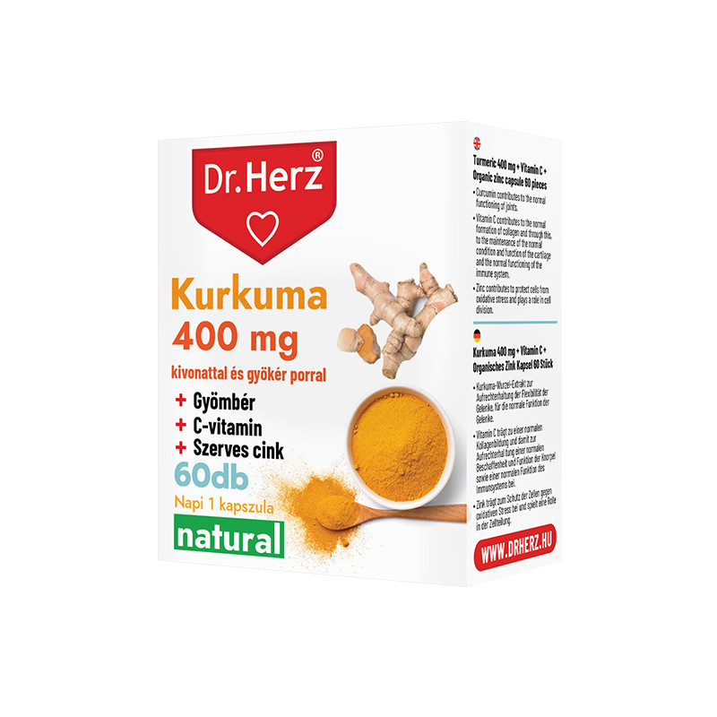 Dr. Herz Kurkuma+C-vitamin -60kapszula