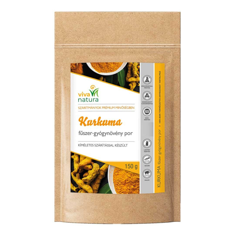 VIVA NATURA Pulbere uscată din rădăcină de turmeric (curcuma) 150gr
